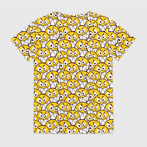Женская футболка Злые cмайлы / 3D-принт – фото 2