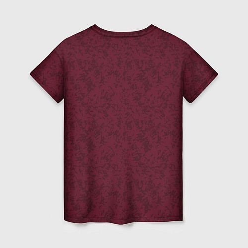 Женская футболка Текстура тёмно-красный / 3D-принт – фото 2
