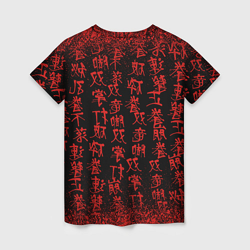 Женская футболка Дракон и катана - иероглифы / 3D-принт – фото 2