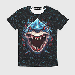 Футболка женская Evil shark, цвет: 3D-принт