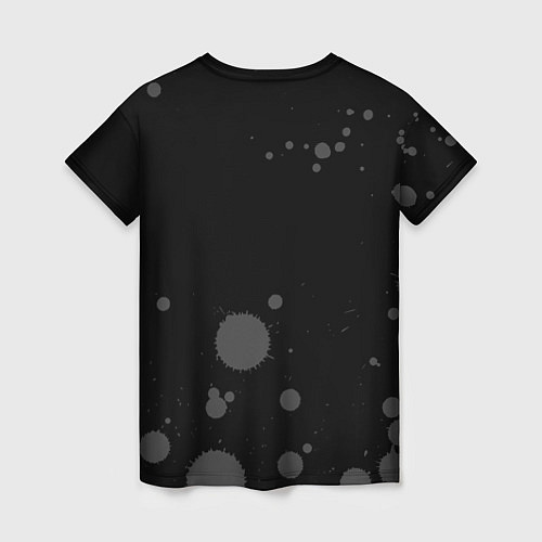 Женская футболка Hellsing glitch на темном фоне: символ сверху / 3D-принт – фото 2