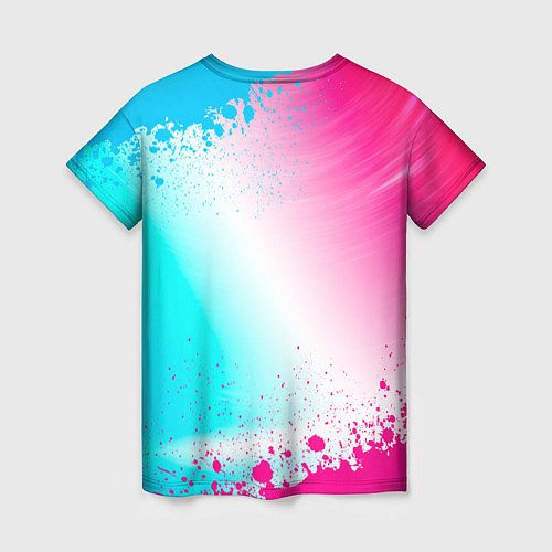 Женская футболка Apex Legends neon gradient style / 3D-принт – фото 2