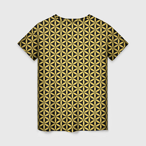 Женская футболка Цветок Жизни - Золото / 3D-принт – фото 2