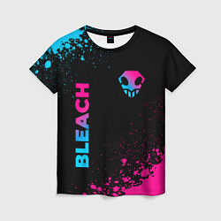 Женская футболка Bleach - neon gradient: надпись, символ