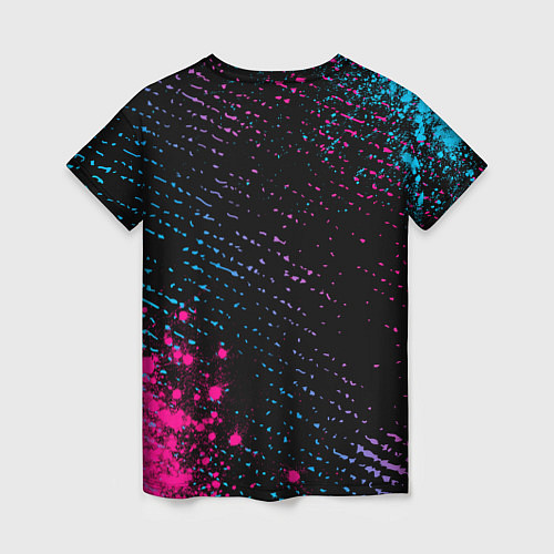 Женская футболка My Chemical Romance - neon gradient: надпись, симв / 3D-принт – фото 2