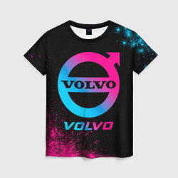 Футболка женская Volvo - neon gradient, цвет: 3D-принт