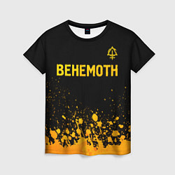 Футболка женская Behemoth - gold gradient: символ сверху, цвет: 3D-принт