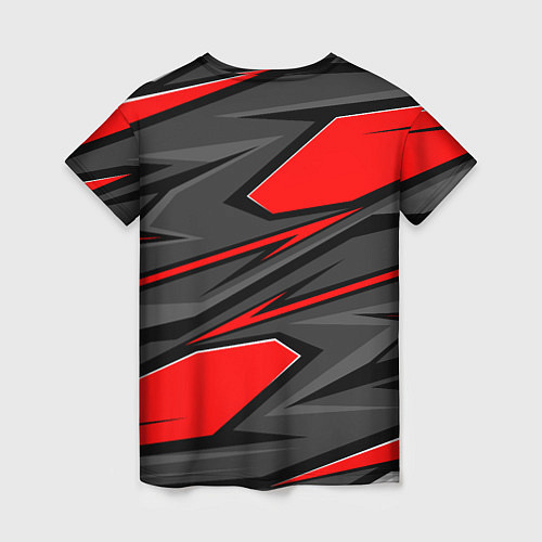 Женская футболка Ducati - red stripes / 3D-принт – фото 2