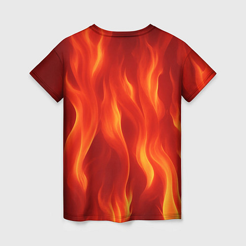Женская футболка Огонь рыжий / 3D-принт – фото 2