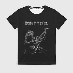 Женская футболка Heavy metal metalhead