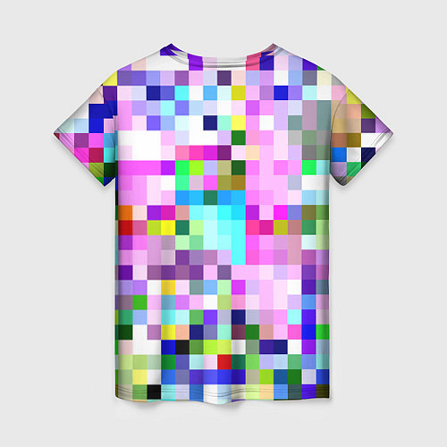 Женская футболка Пиксельная яркая абстракция / 3D-принт – фото 2