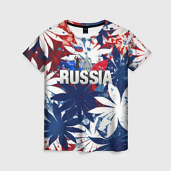 Женская футболка Russia лепестки