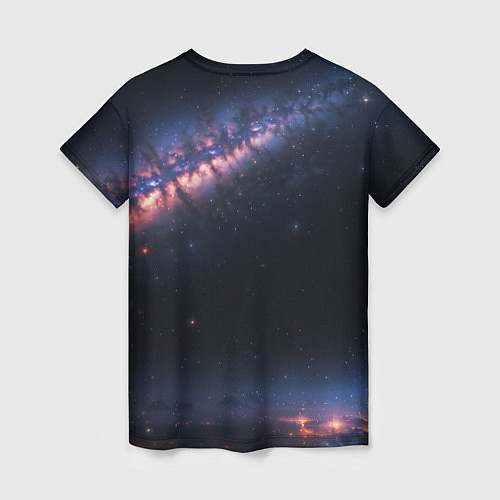 Женская футболка Млечный путь в звездном небе / 3D-принт – фото 2