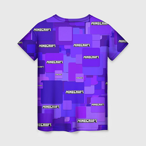 Женская футболка Minecraft pattern logo / 3D-принт – фото 2