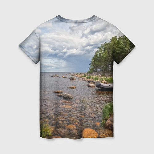 Женская футболка Название озер России / 3D-принт – фото 2