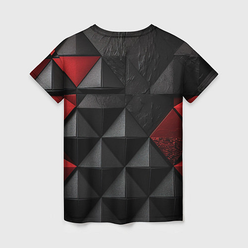 Женская футболка Baldurs Gate 3 logo red black / 3D-принт – фото 2