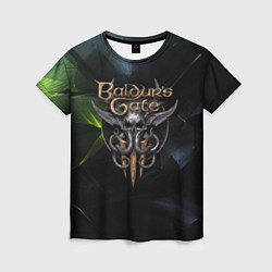 Футболка женская Baldurs Gate 3 logo dark green, цвет: 3D-принт