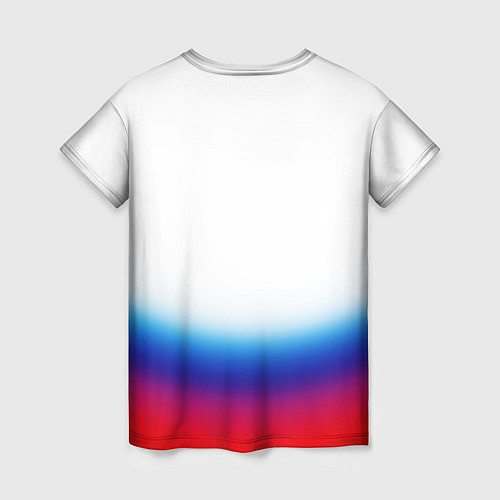 Женская футболка Флаг России градиент / 3D-принт – фото 2