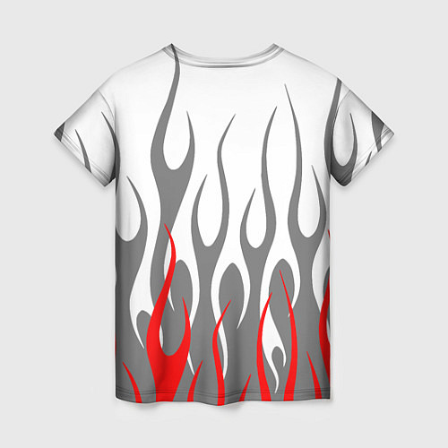 Женская футболка Acdc пламя / 3D-принт – фото 2