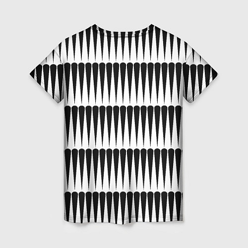 Женская футболка Объемная полосатая геометрия / 3D-принт – фото 2