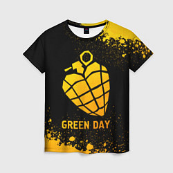 Футболка женская Green Day - gold gradient, цвет: 3D-принт