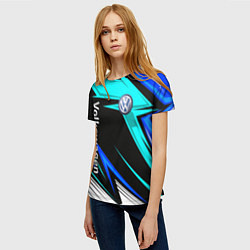 Футболка женская Фольцваген - sport uniform, цвет: 3D-принт — фото 2