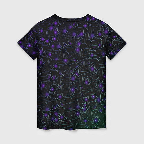 Женская футболка Звездные сети / 3D-принт – фото 2
