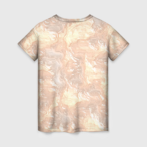 Женская футболка Бежевый вихрь / 3D-принт – фото 2