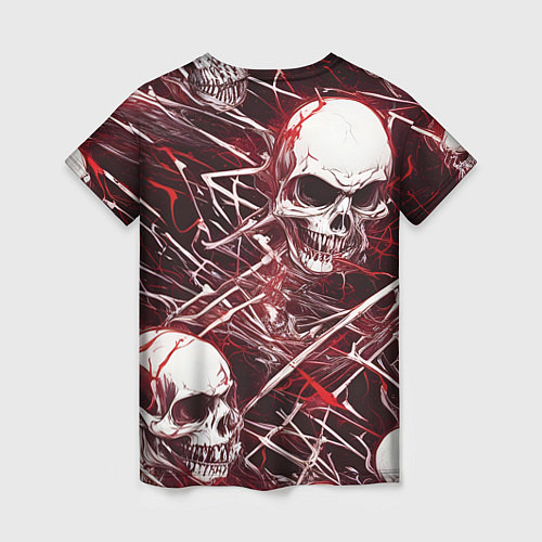 Женская футболка Красные скелетоны / 3D-принт – фото 2