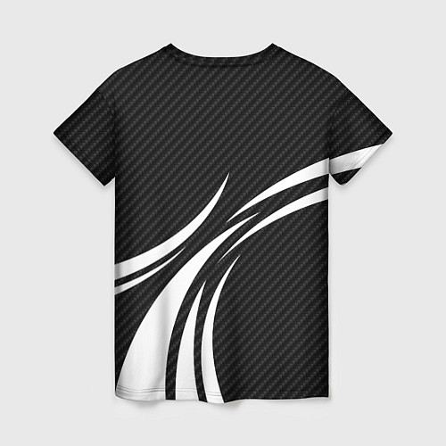 Женская футболка Fox carbon line - white / 3D-принт – фото 2