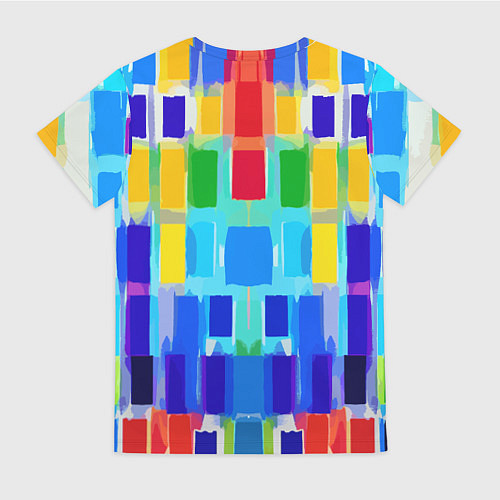 Женская футболка Colorful strips - pop art - vogue / 3D-принт – фото 2