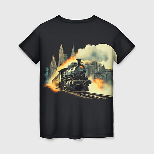 Женская футболка Поезд путешествие / 3D-принт – фото 2