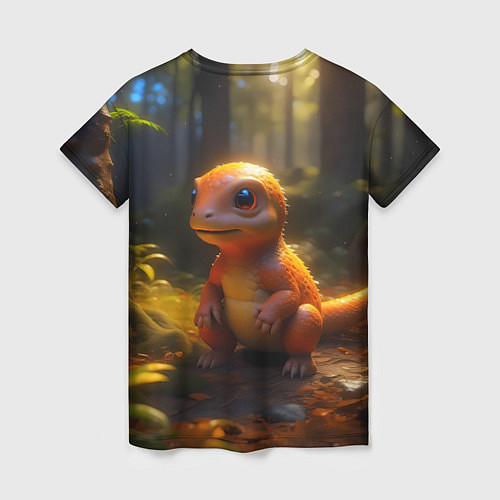 Женская футболка Динозаврик / 3D-принт – фото 2
