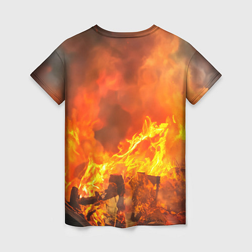 Женская футболка Пепе в огне / 3D-принт – фото 2