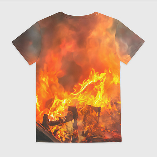 Женская футболка Пепе в огне / 3D-принт – фото 2