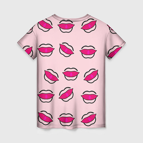 Женская футболка Силуэт губы / 3D-принт – фото 2