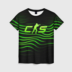 Футболка женская CS2 green logo, цвет: 3D-принт