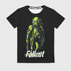 Футболка женская Fallout green, цвет: 3D-принт