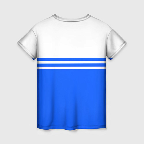 Женская футболка ФК Ротор - синии линии / 3D-принт – фото 2