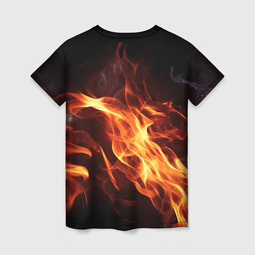 Женская футболка Baldurs Gate 3 fire / 3D-принт – фото 2