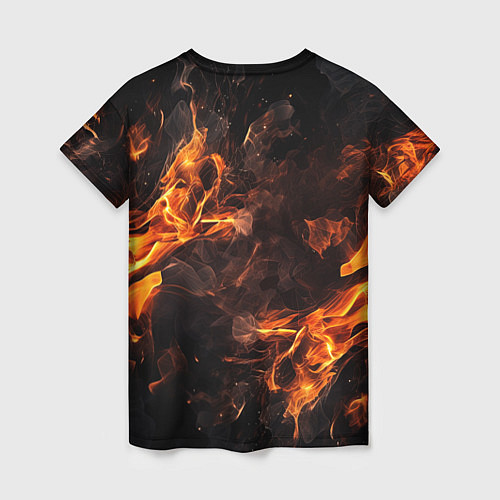 Женская футболка Baldurs Gate 3 fire logo / 3D-принт – фото 2