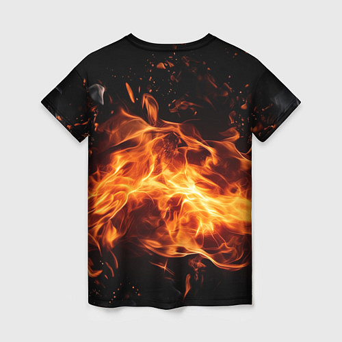 Женская футболка Baldurs Gate 3 fire logo / 3D-принт – фото 2