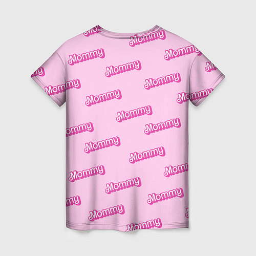Женская футболка Мамочка в стиле барби - паттерн розовый / 3D-принт – фото 2