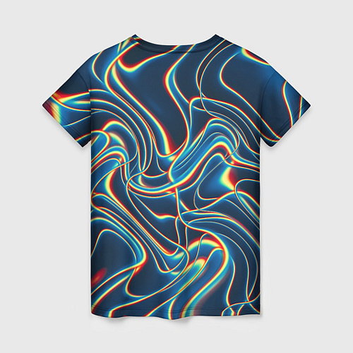 Женская футболка Abstract waves / 3D-принт – фото 2