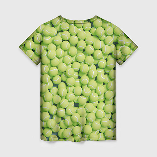 Женская футболка Узор из теннисных мячей / 3D-принт – фото 2