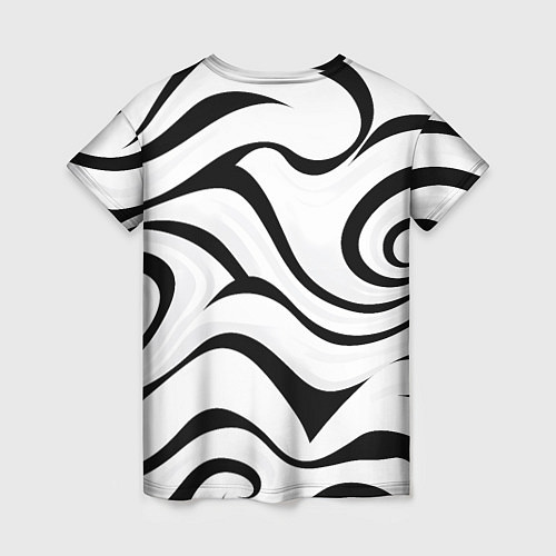 Женская футболка Анималистическая абстракция зебры / 3D-принт – фото 2