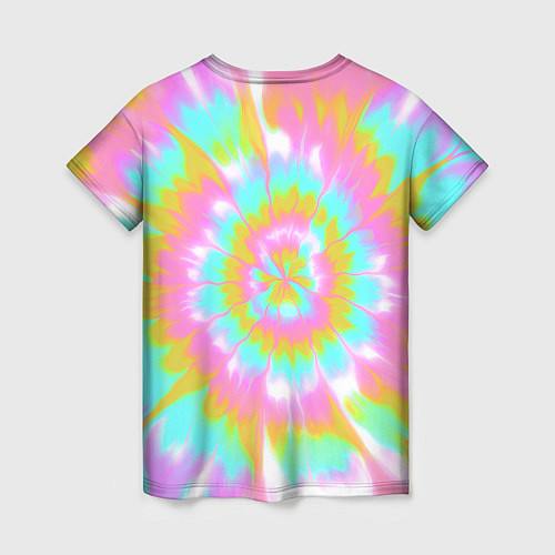 Женская футболка Tie-Dye кислотный в стиле барби / 3D-принт – фото 2