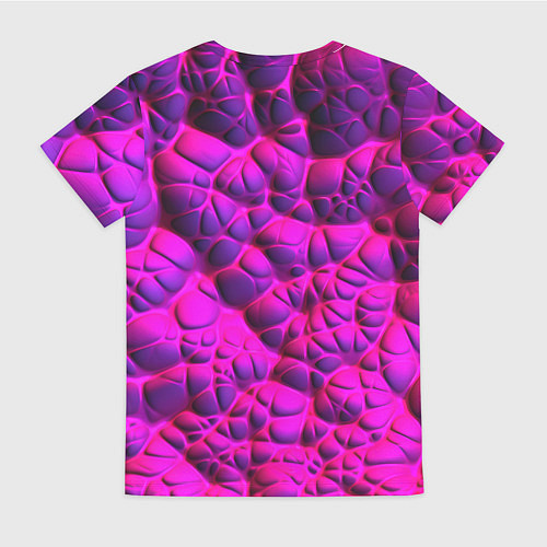 Женская футболка Объемная розовая текстура / 3D-принт – фото 2