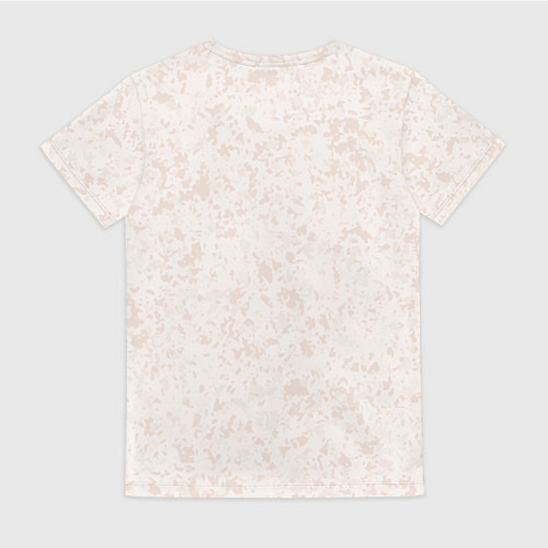 Женская футболка Бежевый паттерн пятна / 3D-принт – фото 2