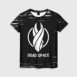 Футболка женская Dead Space glitch на темном фоне, цвет: 3D-принт